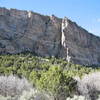 "Napa Valley" ascends the sunny buttress towards the center of the photo.