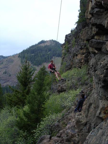 Andy remembering how steep the routes are at Lava Point.