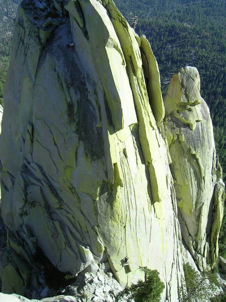 Climbers on Pinhead