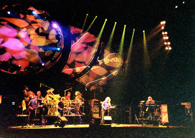 The Grateful Dead at Oakland Coliseum, February, 1995.<br>
One of the Bay Area's best known bands.<br>
Photo by Blitzo.