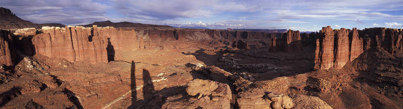 Evening sunlight on Monument Basin from the summit of Standing Rock.