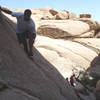 Patrick scaring the hell out of me in Conan's Corridor as he's about to do some crazy ass acrobatic move towards me. Damn, this guy makes me nervous!<br>
<br>
Anna, and Jonny below scoping out the routes.