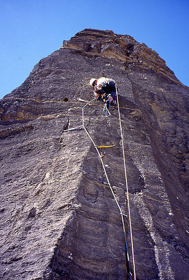 Long Dong Silver.  Dave Evans on the "business" end of the rope.<br>
Photo by Todd Gordon.