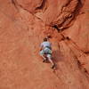 Tyler Enna enjoying the sandstone on Finger Ramp.