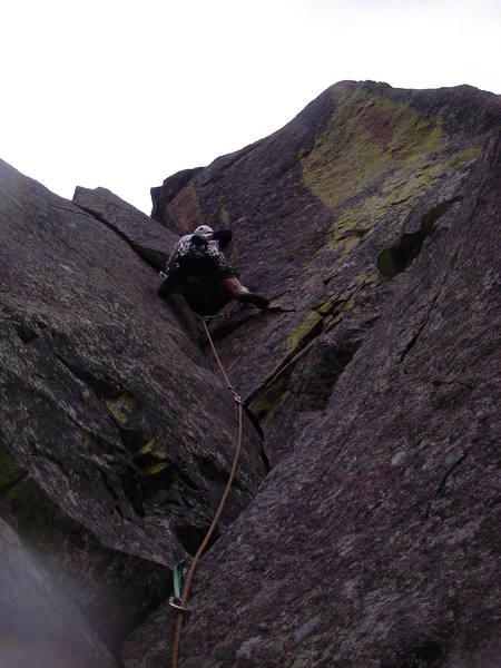 DC about to traverse left on the flake of Dihedral