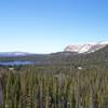 Washington Lake and Haystack Peak as seen from the summit of the Cliff Lake crag.