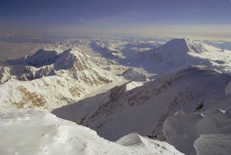 The view S from the summit