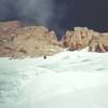 Heading for the Japanese Couloir (just right of the climber).