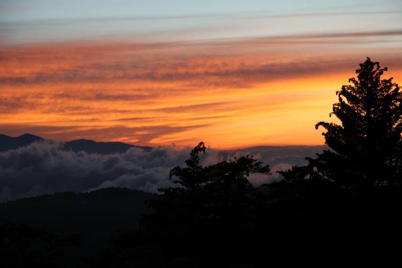 Sunset from the top of Hungover Wall