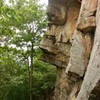 Tricia at the Balrog crux.