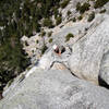 Brett coming up Angel's Fright; just about to join Jonny, and I on the Lunch Ledge.<br>
<br>
Taken 6/13/07