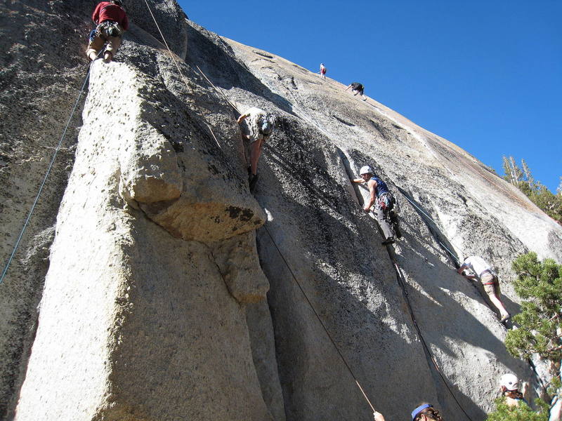 The popular "Guides Cracks" on a busy weekend.