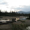 Angel Creek trail along the banks of the North Fork of the Chena River, Fairbanks Environs; 11:30 PM~