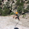 Nick Spriggshall topping out on the "Matterhorn."