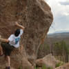 Middle problem on the Air Jordan Boulder (V4).<br>
photo by Andy Librande