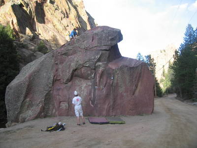 Good shot of the Milton Boulder.