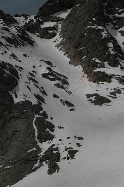 A fun line above Summit Lake, although better are around.