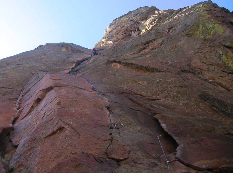 On the second pitch of the Bastille Crack. June 29th, 2007.