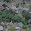 A pile of large boulders.