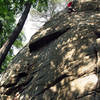 Higher up on the climb. Krzysztof Gorny, August '03.