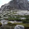 Arrowhead from the top of the valley on the approach to McHenry's Notch Coloir.