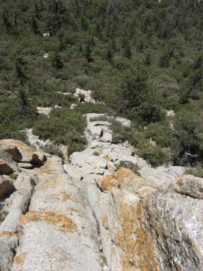 Looking down from the top of pitch 1.