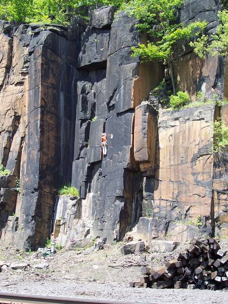 On the left side of the photo is the Black Arete 5.12d?