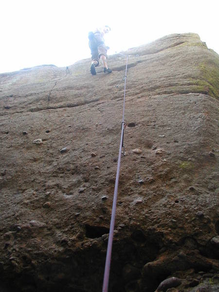 Rockshoes on the sharp end. 