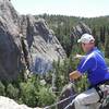 Tossing rope for rap from new summit anchor system 