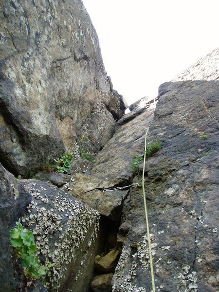 Looking up Brewer's Crack (not sure about the offwidth to the left...)