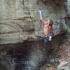 Jay Knower on his new route Generation Gap.  Photo By Kayte Decker.