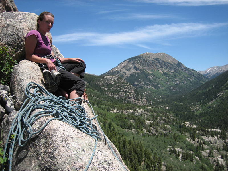 Top of 2 pitch climb on Zanzibar Dihedral! Great climb! If you find a cam on the 2nd pitch, it's ours!!!haha