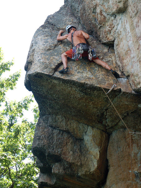 Just after the crux.