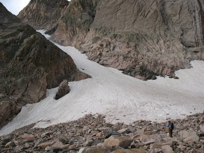 Nancy Bell on her way to Lamb's Slide, 7-25-07.
