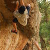 Chris working the pebble roof on Dr. Love's.