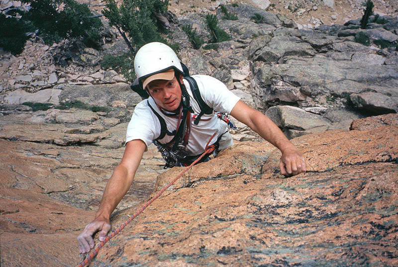 Paul Kejla nearing the top of the first pitch.