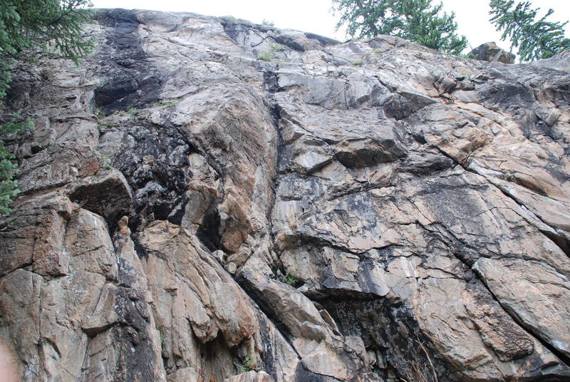 The Junior Olympic Wall once you get to the top of the steep slope.  