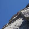 Jeff pulling the roof of Upper Royal's Arch