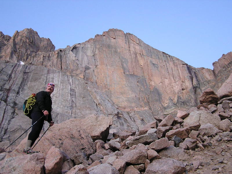 Mike H. on the approach to the Diamond in 2005...