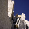 The blocky summit of Keeler. Photo by Patrick Price.