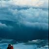 Ascending Popocatepetal in Mexico with Iztaccihuatl in the background (1/94).<br>
<br>
Photo by Paul Huebner 