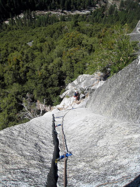 Jeff belaying me on the second pitch of Ejesta.