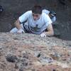 I hung out at the top and snapped some shots. Here's Matt Price on Goosey Goosey Gander; Scott Beguin providing a solid belay.