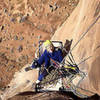 Comfy belay top pitch one    (Who wants to hang in their harness?...not me...).  Photo; Todd Gordon