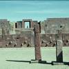 The ruins of Tiwanaku, a pre-Incan city/ceremonial center built around 700 A.D. The site is located near the southern shore of Lake Titicaca in Bolivia (5/93). 