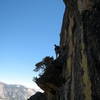 Jeff leads the final (5th) pitch to the summit.