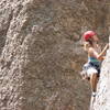 Unknown climber on the Abbot Arete, Sat 18 Aug, 07.