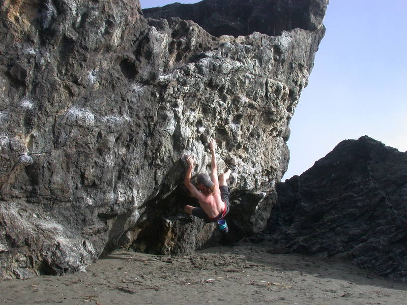 Great rock over sand. She's got jugs, V1-2.