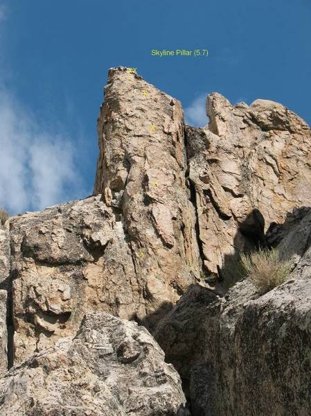 Skyline Pillar (5.7), Holcomb Valley Pinnacles