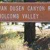 This sign is visible just after you turn onto Van Dusen Canyon Road (3N09). 